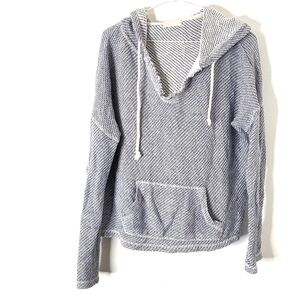 Women's Blue Knit Hoodie